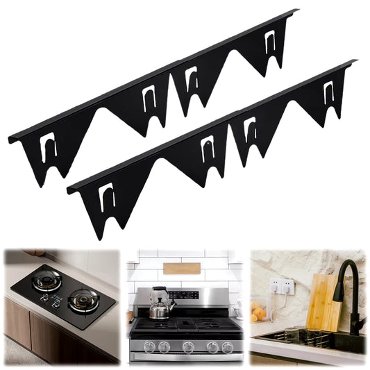 2 Pack Heat Resistant Stainless Steel Stove Gap Covers - Adjustable Kitchen Counter Guard